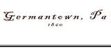 1860 Map of Germantown Pennsylvania