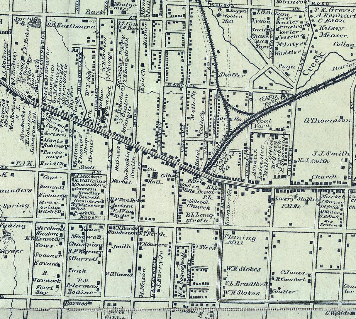 1860 Map of Germantown Pennsylvania