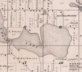 1880 Map of Pleasant Township Steuben County Indiana