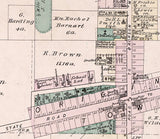 1880 Town Map of Orland Steuben County Indiana