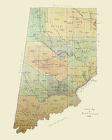 1899 Map of Dearborn County Indiana