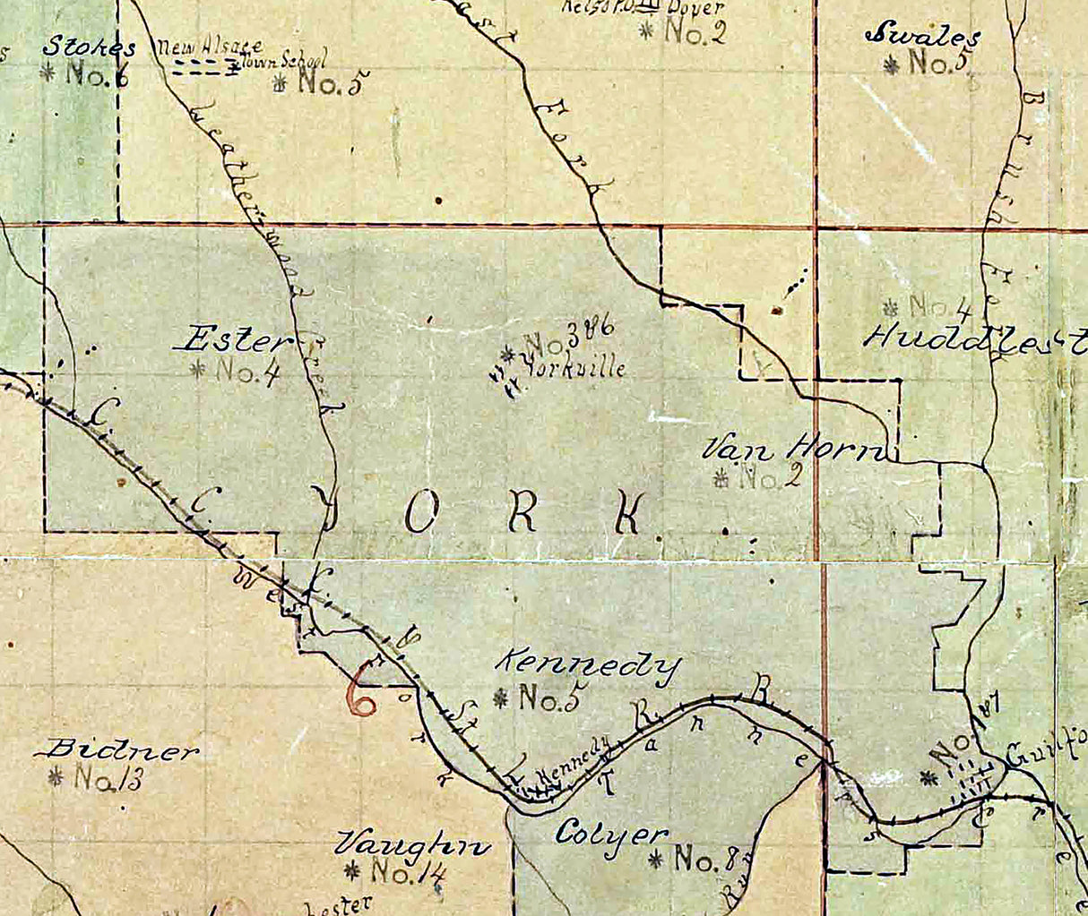 1899 Map of Dearborn County Indiana