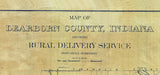 1910 Map of Dearborn County Indiana Farm Houses