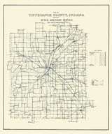 1911 Map of Tippecanoe County Indiana Farm Houses