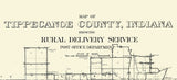 1911 Map of Tippecanoe County Indiana Farm Houses