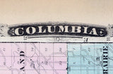 1878 Map of Columbia County Wisconsin