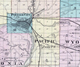 1878 Map of Columbia County Wisconsin