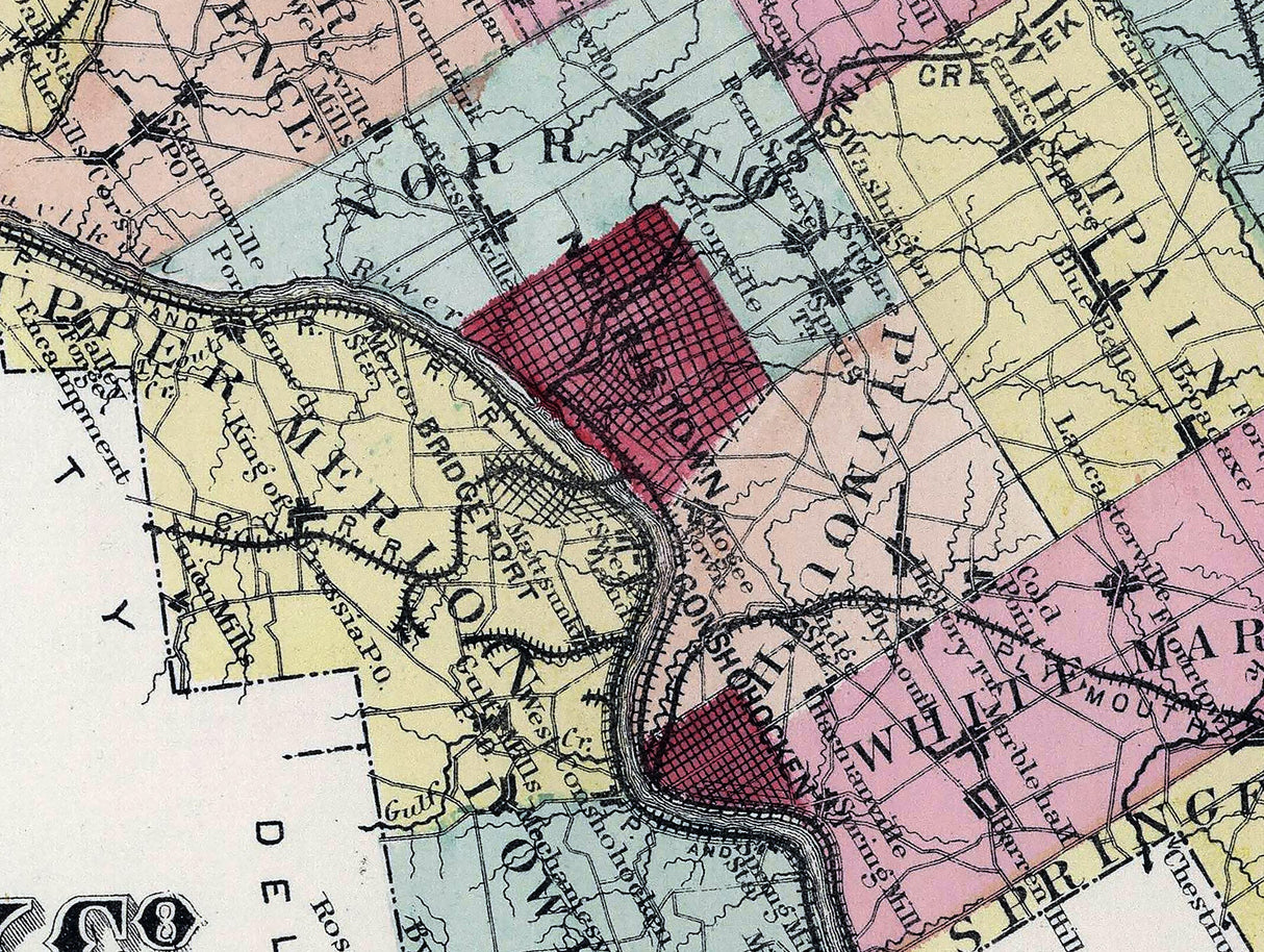 1871 Map of Montgomery County Pennsylvania