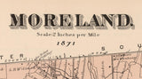 1871 Map of Moreland Township Montgomery County Pennsylvania