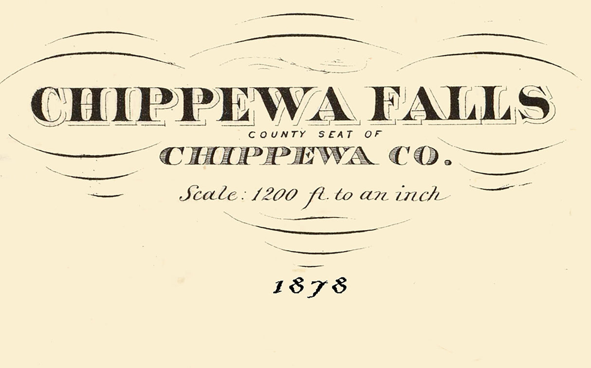 1878 Map of Chippewa Falls Wisconsin