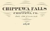 1878 Map of Chippewa Falls Wisconsin