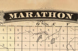 1878 Map of Marathon County Wisconsin