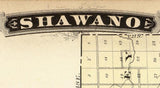 1878 Map of Shawano County Wisconsin