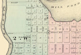 1878 Map of Shawano Wisconsin