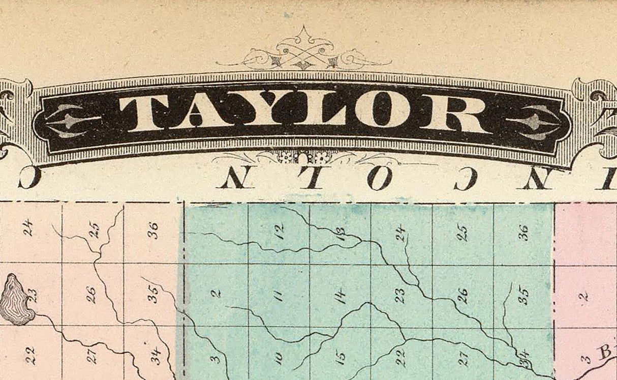 1878 Map of Taylor County Wisconsin