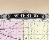 1878 Map of Wood and Portage County Wisconsin
