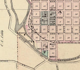 1878 Town Map of Darlington Lafayette County Wisconsin