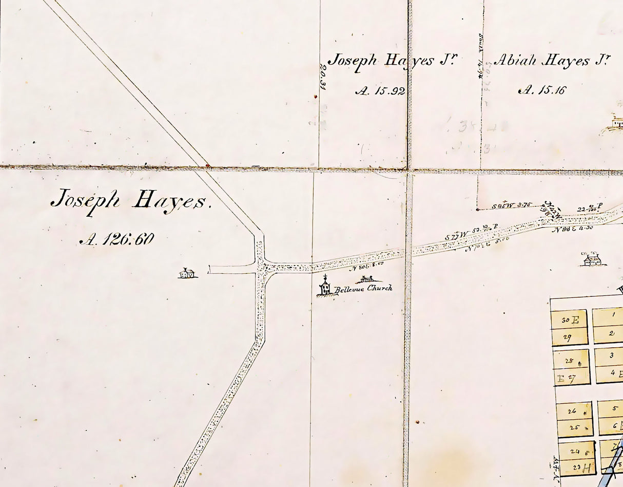 1875 Town Map of Hardinsburg Washington County Indiana