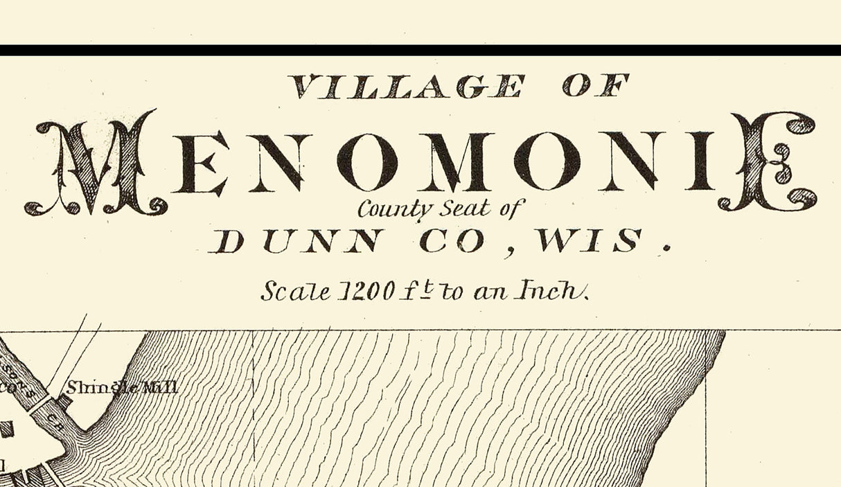 1878 Map of Menomonie Wisconsin