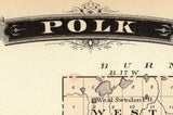 1878 Map of Polk County Wisconsin