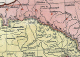 1856 Map of Austrian Empire