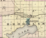 1878 Map of Green Lake County Wisconsin