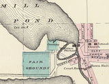 1878 Town Map of Montell Marquette County Wisconsin