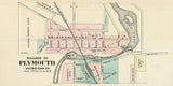 1878 Town Map of Plymouth Sheboygan County Wisconsin