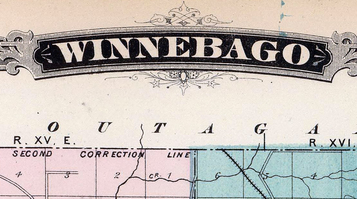 1878 Map of Winnebago County Wisconsin