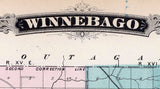 1878 Map of Winnebago County Wisconsin