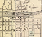 1878 Town Map of Omro Wisconsin