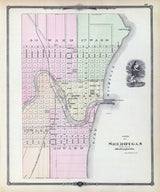 1878 Town Map of Sheboygan Wisconsin