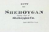 1878 Town Map of Sheboygan Wisconsin