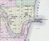 1878 Town Map of Sheboygan Wisconsin