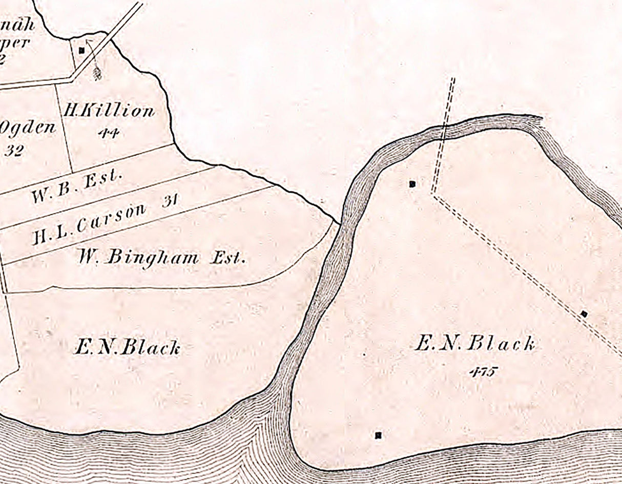 1875 Town Map of Tinicum Delaware County Pennsylvania