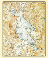 1930 Map of Newfound Lake New Hampshire