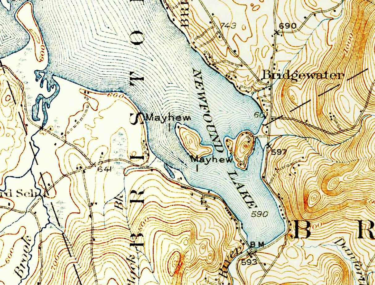 1930 Map of Newfound Lake New Hampshire