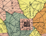 1901 Map of Wilkes County Georgia