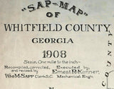 1908 Map of Whitfield County Georgia