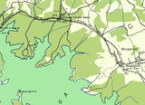 1935 Map of Blue Ridge Lake Georgia Lake Toccoa