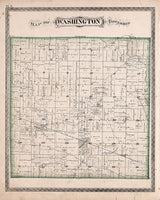 1879 Map of Washington Township Kosciusko County Indiana