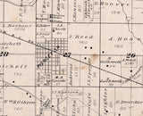 1879 Map of Washington Township Kosciusko County Indiana