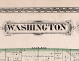 1879 Map of Washington Township Kosciusko County Indiana