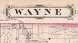 1879 Map of Wayne Township Kosciusko County Indiana