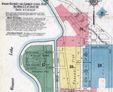 1910 Town Map of Warsaw Kosciusko County Indiana