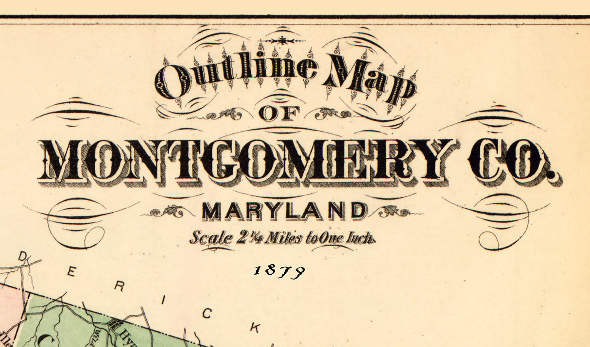 1879 Map of Montgomery County Maryland
