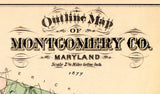 1879 Map of Montgomery County Maryland