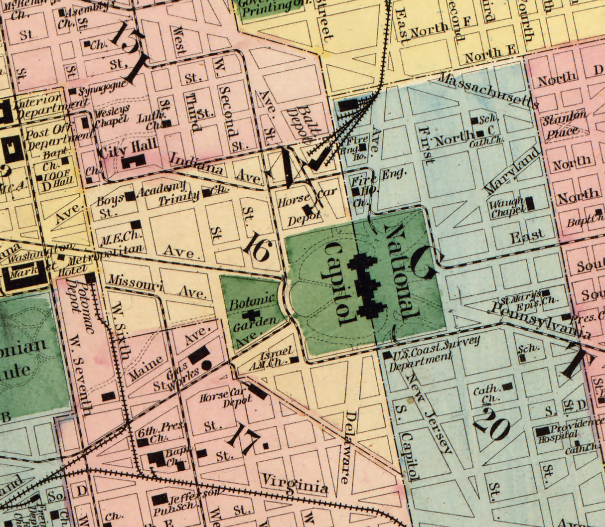 1879 Map of Washington DC