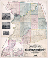 1885 Map of Sacramento County California