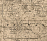 1892 Map of Plumas County California